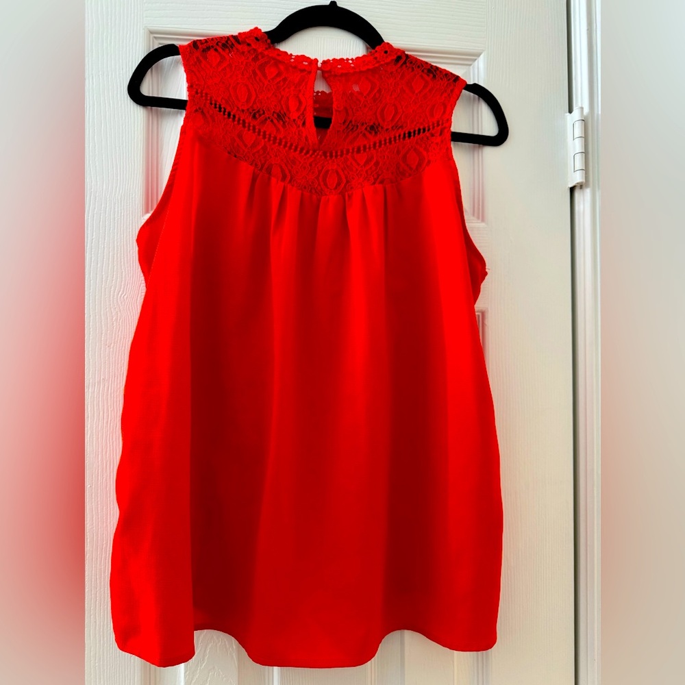 Red laced shirt